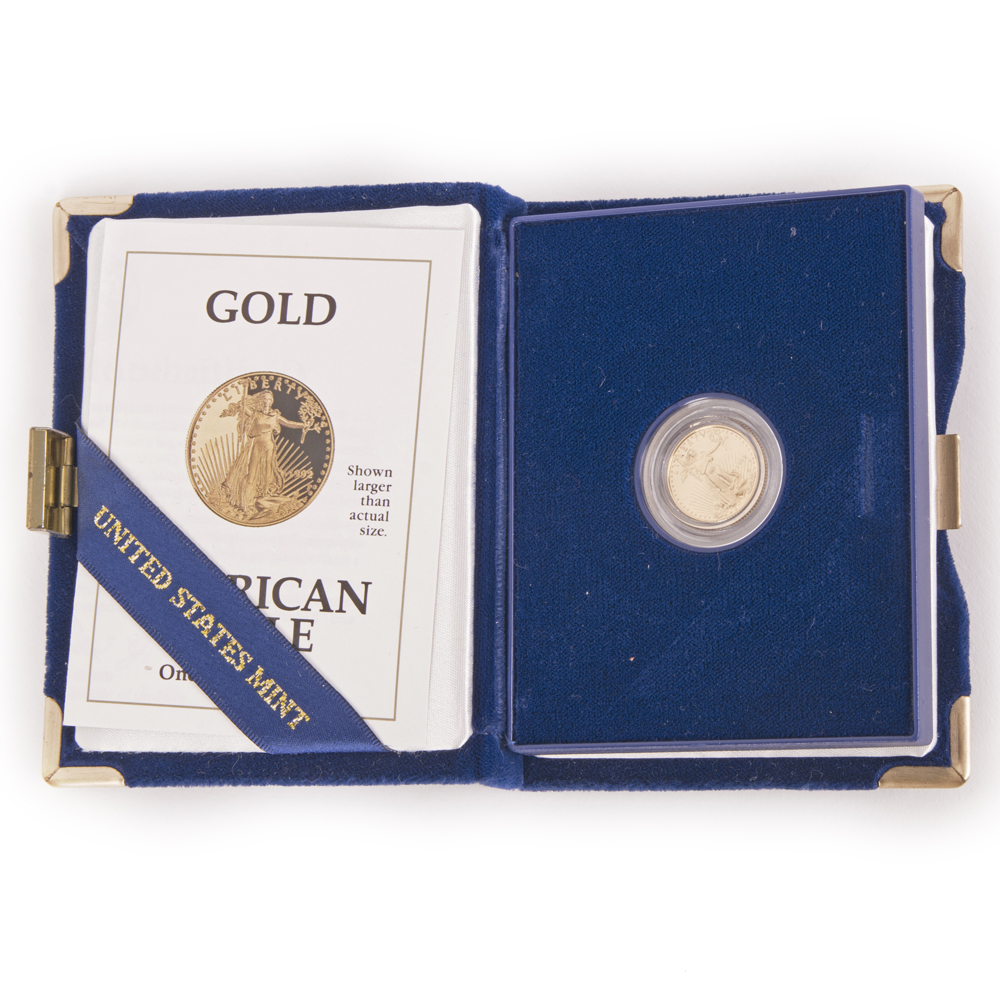 1992-W American Eagle One Tenth Ounce Gold Proof Coin