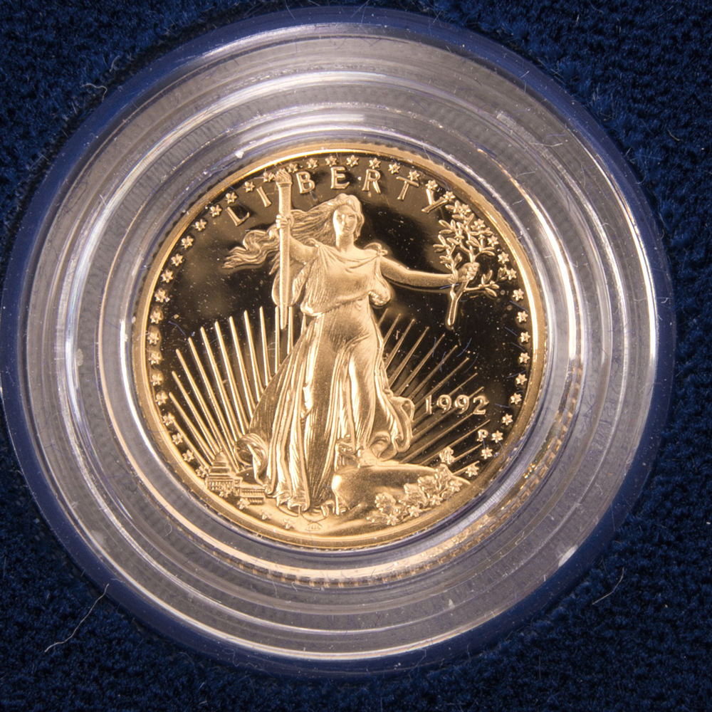 1992-W American Eagle One Tenth Ounce Gold Proof Coin