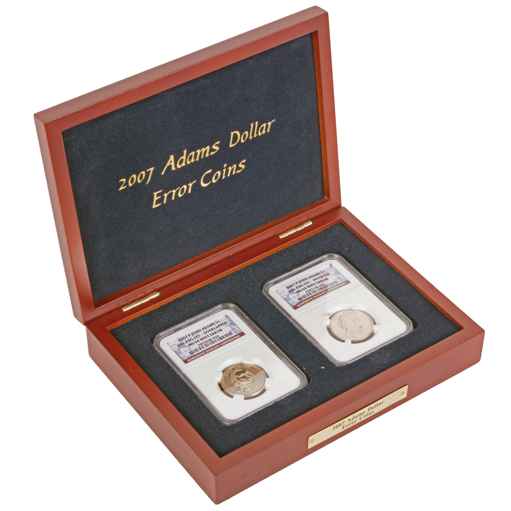 2007 John Adams Dollar Error Coins With COA