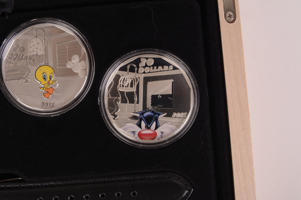 2015 Royal Canadian Mint Looney Tunes Colorized Silver Coins