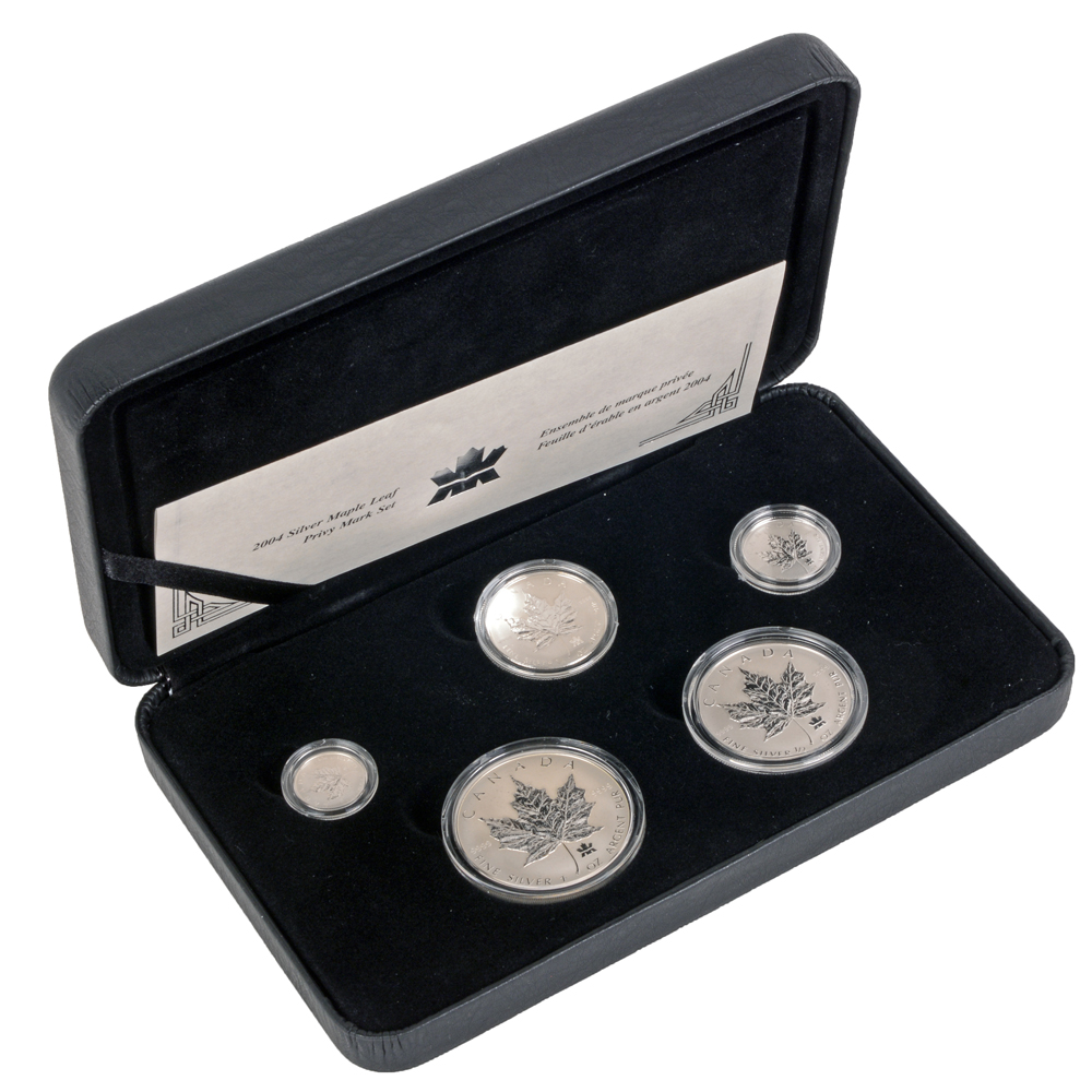 2004 Royal Canadian Mint  Silver Maple Leaf Privy Mark Set