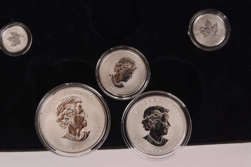 2004 Royal Canadian Mint  Silver Maple Leaf Privy Mark Set