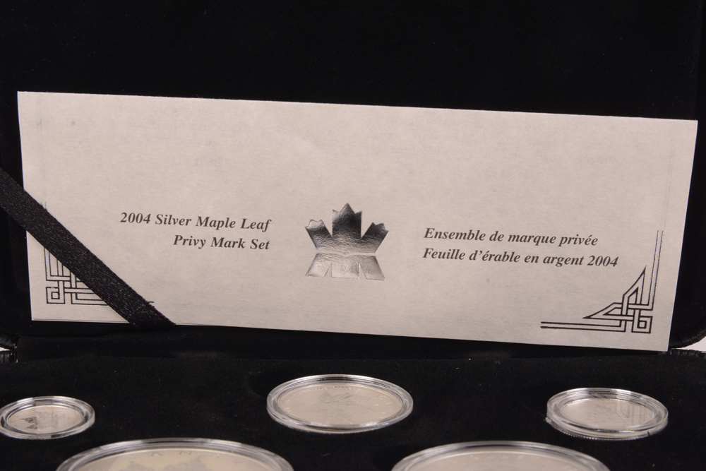 2004 Royal Canadian Mint  Silver Maple Leaf Privy Mark Set