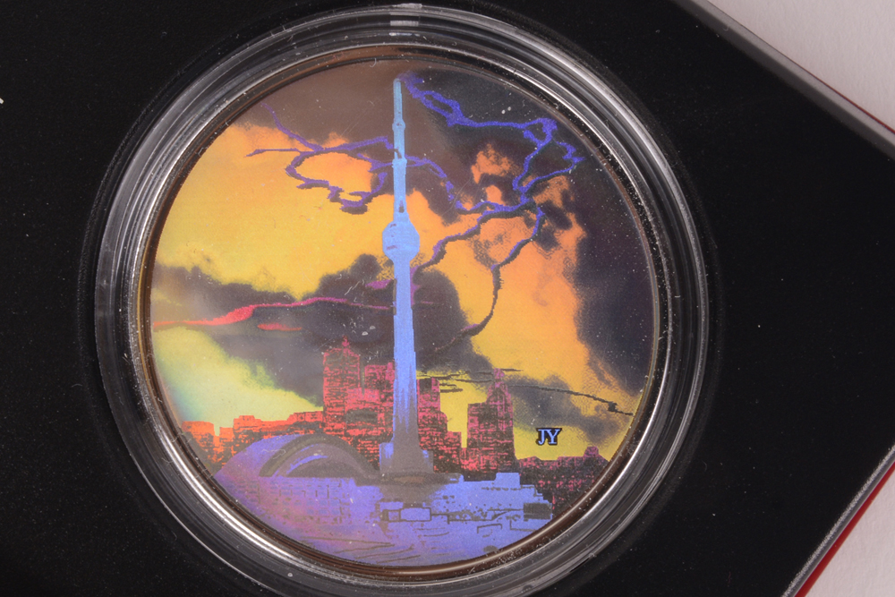 2006 Royal Canadian Mint "CN Tower"  Silver Holographic  Coin
