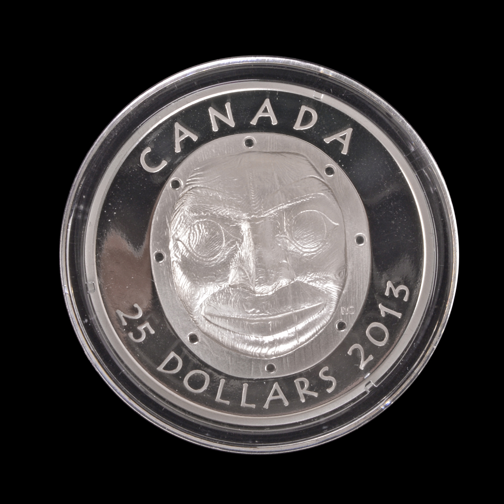 2013 Royal Canadian Mint "Grandmother Moon Mask" Silver Coin