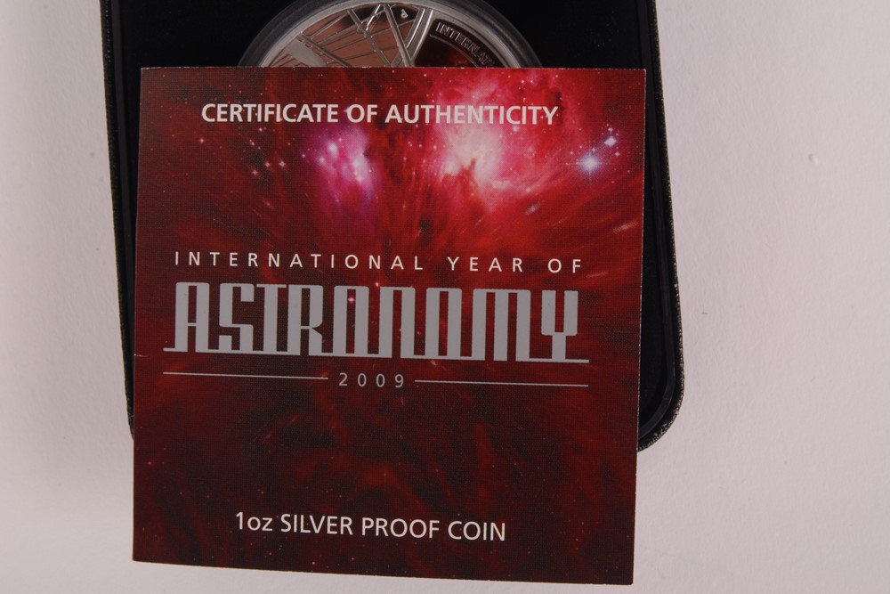 2009 Perth Mint "International Year of Astronomy"  Colorized Silver Coin