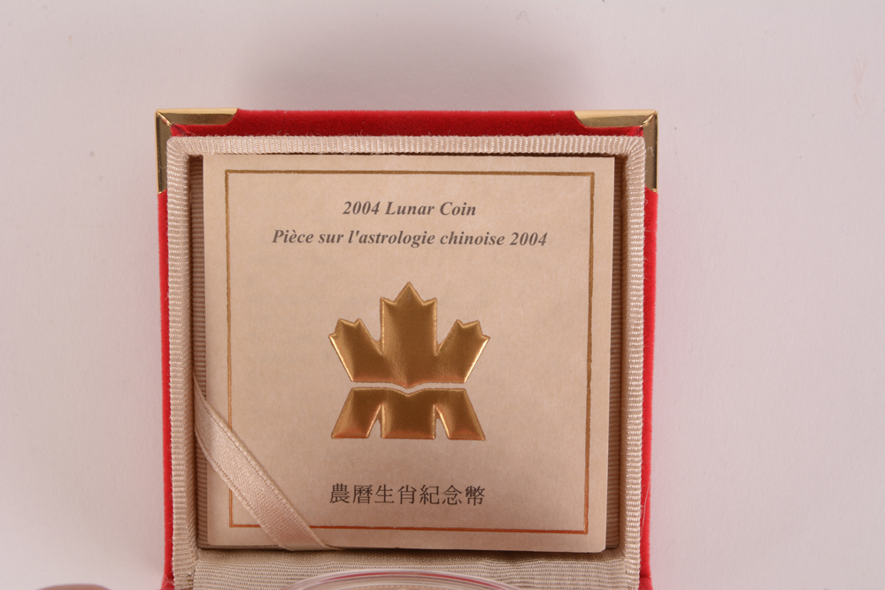2004 Royal Canadian Mint "Year of the Monkey" Sterling Silver Lunar Coin