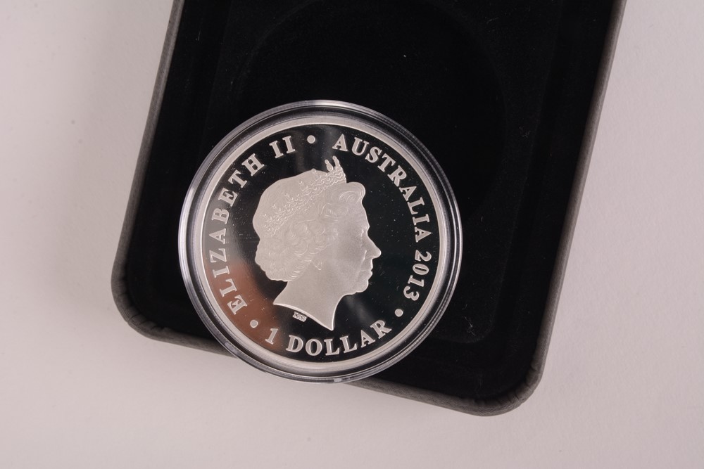 2013 Perth Mint Queen Elizabeth II "Anniversary of Coronation"  Colorized Silver Coin