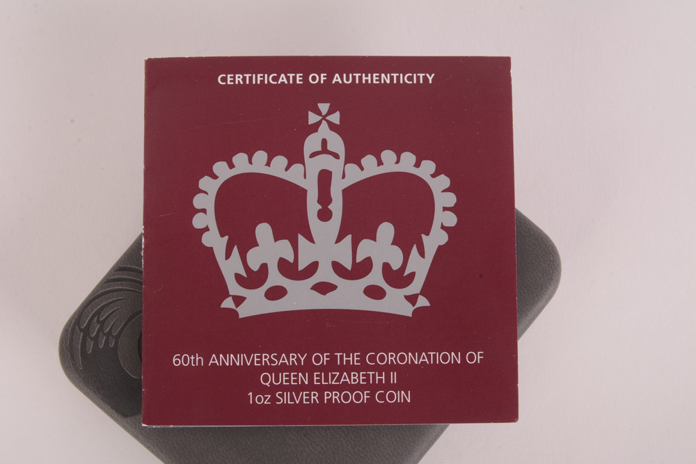 2013 Perth Mint Queen Elizabeth II "Anniversary of Coronation"  Colorized Silver Coin