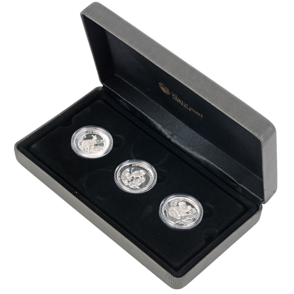 2013 Perth Mint Australian High Relief Proof Cameo Three Coin Collection