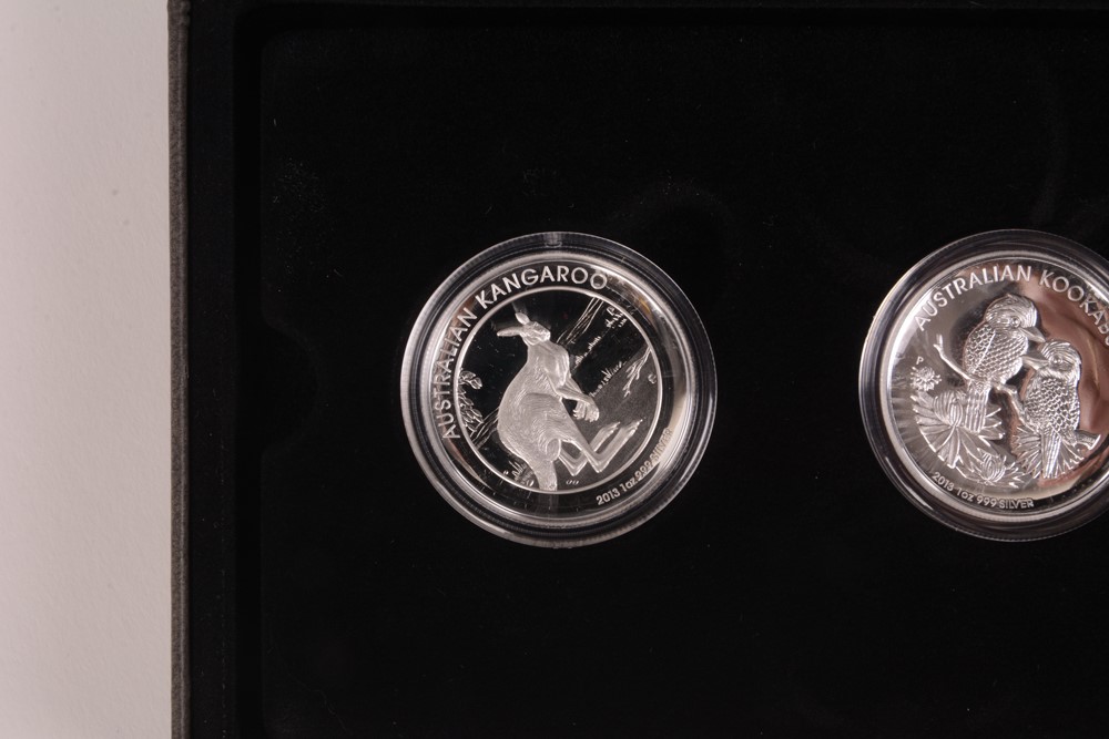 2013 Perth Mint Australian High Relief Proof Cameo Three Coin Collection