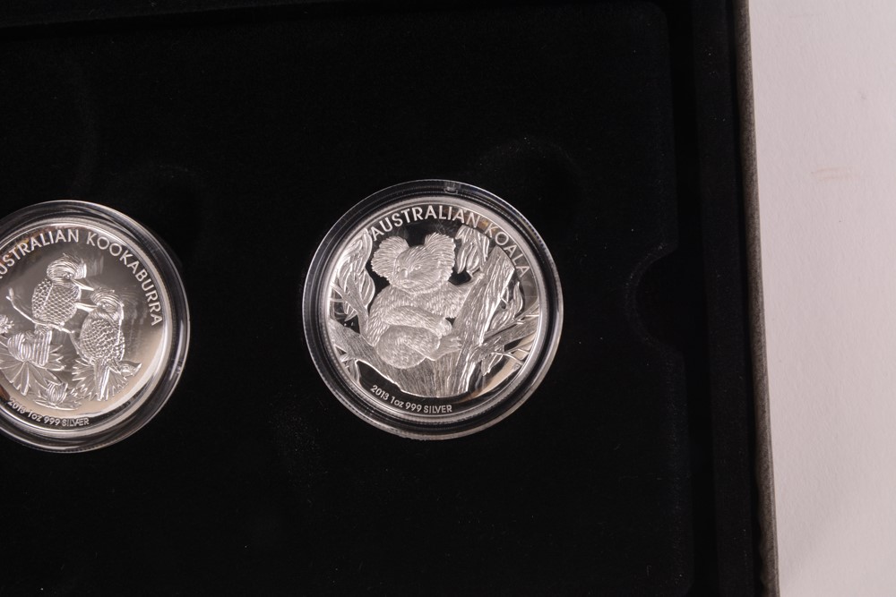 2013 Perth Mint Australian High Relief Proof Cameo Three Coin Collection