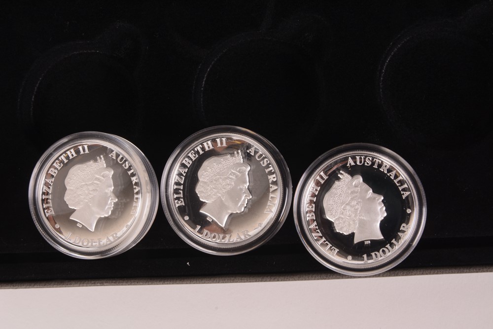 2013 Perth Mint Australian High Relief Proof Cameo Three Coin Collection
