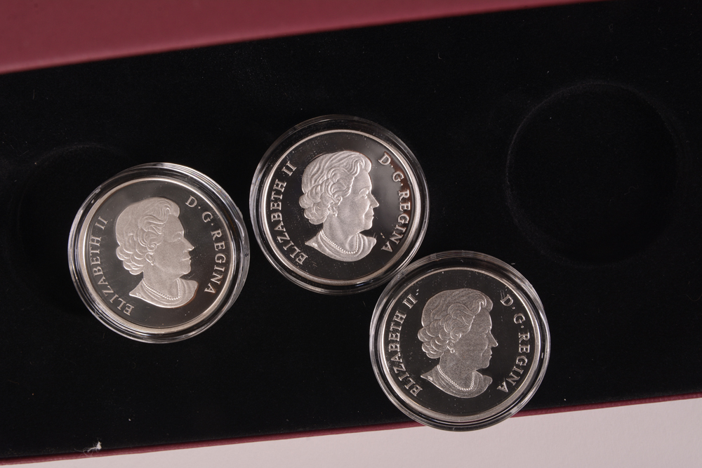 2011 "Continuity of the Crown Series" Ultra High Relief Cameo Sterling Silver Coin Set