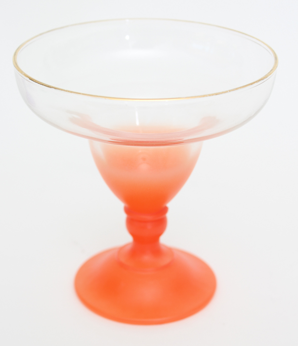 Vintage Frosted Martini Glasses
