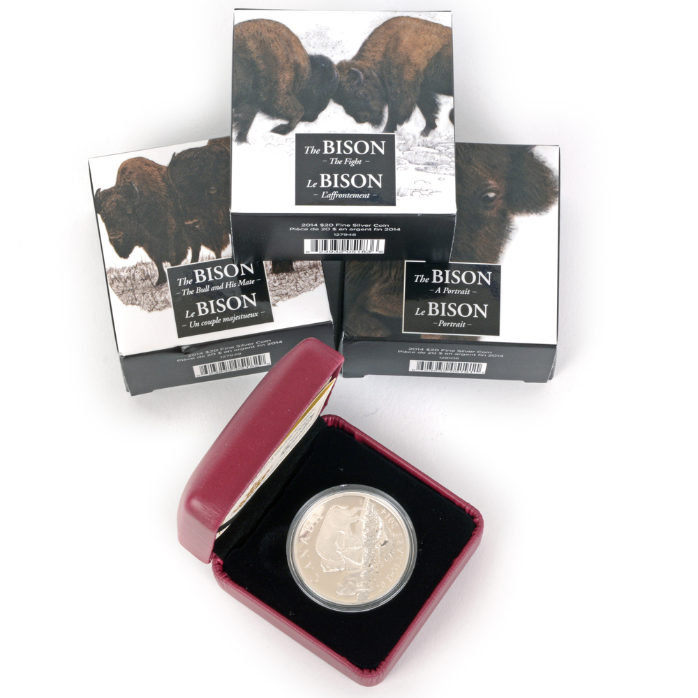 2014 Royal Canadian Mint "The Bison" Silver Proof Coin Set