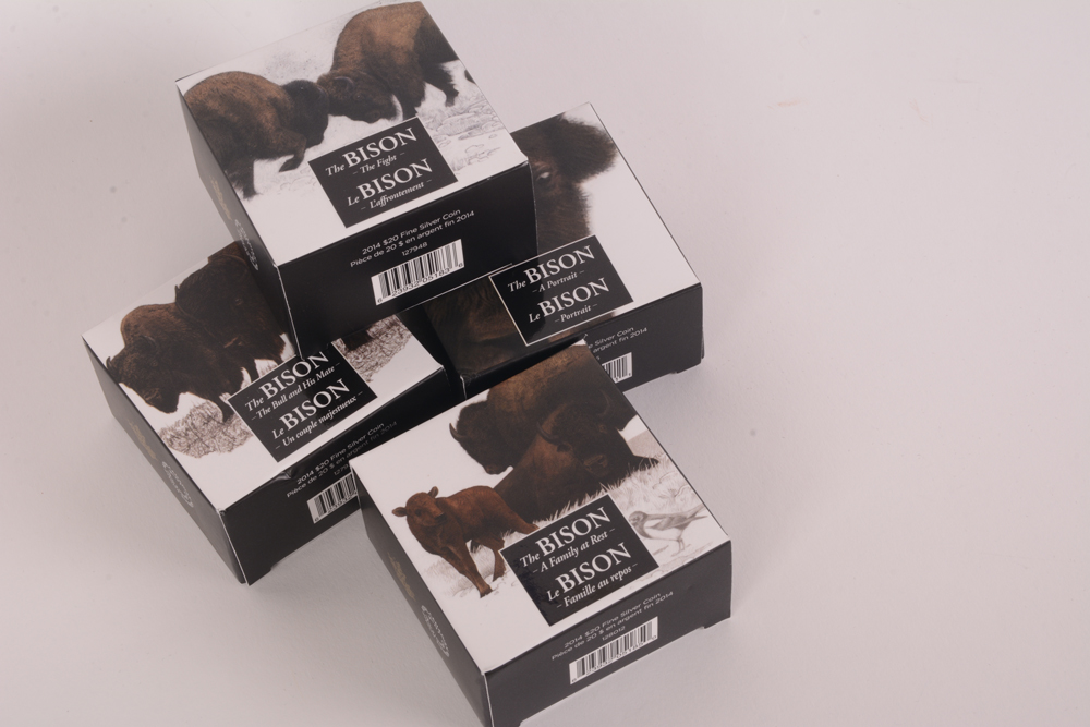 2014 Royal Canadian Mint "The Bison" Silver Proof Coin Set