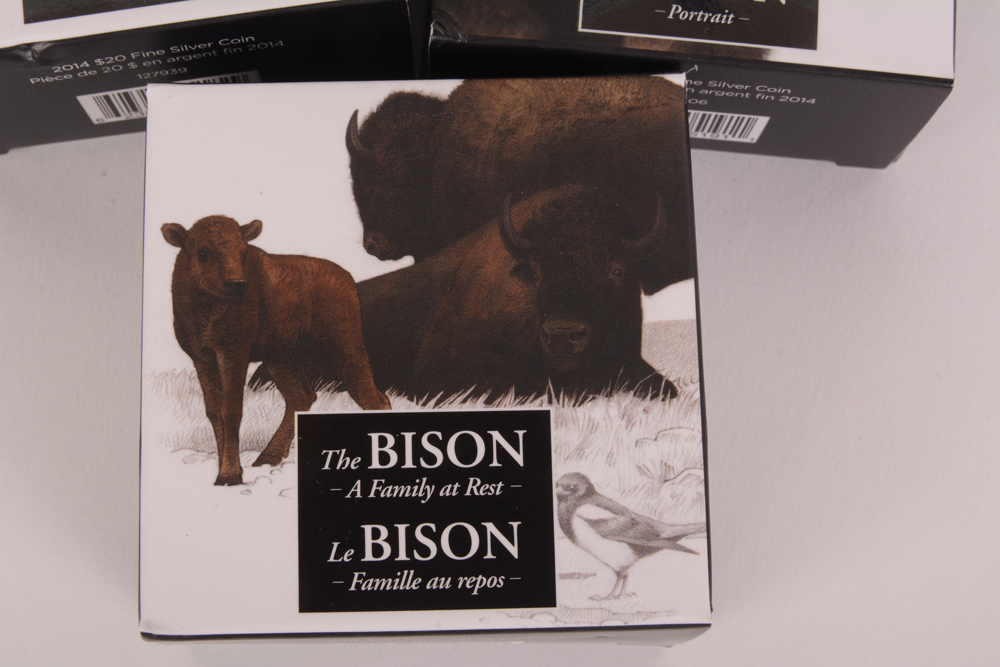 2014 Royal Canadian Mint "The Bison" Silver Proof Coin Set