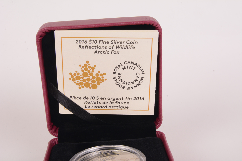 2016 Royal Canadian Mint "Artic Fox" Silver Proof Coin