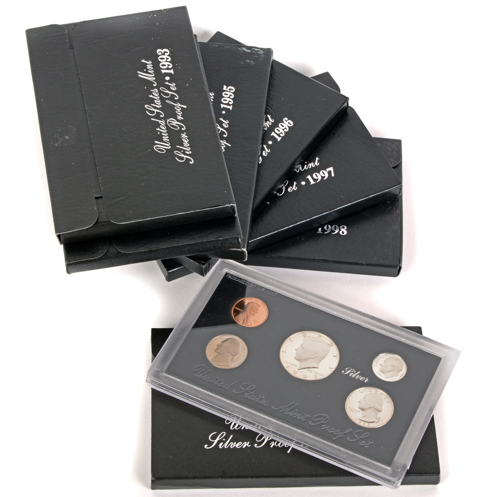 1992-1998 Unites States Mint Silver Proof Sets