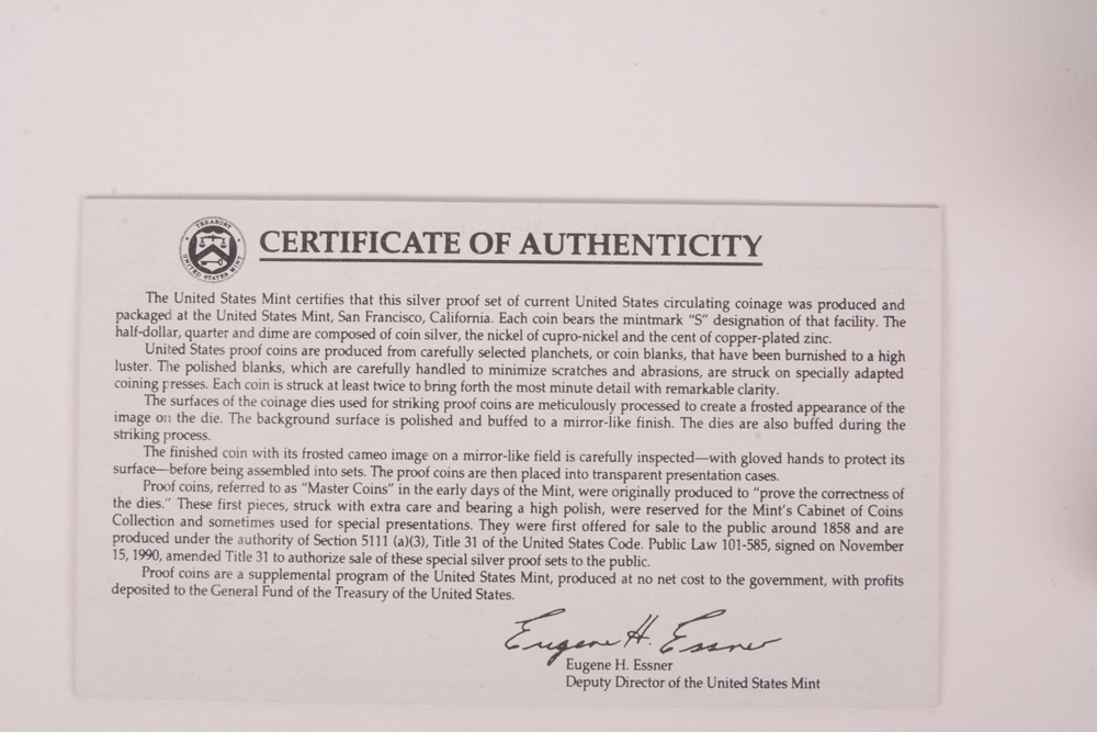 1992-1998 Unites States Mint Silver Proof Sets