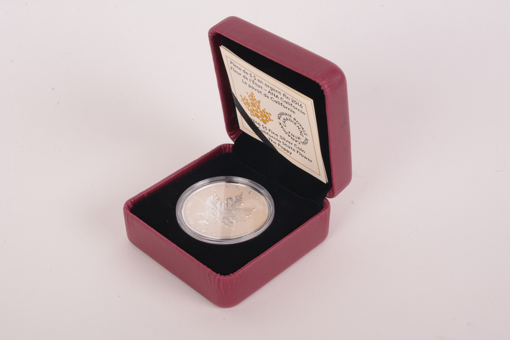 2016 Royal Canadian Mint California State Flower "The Poppy" Silver Proof Coin