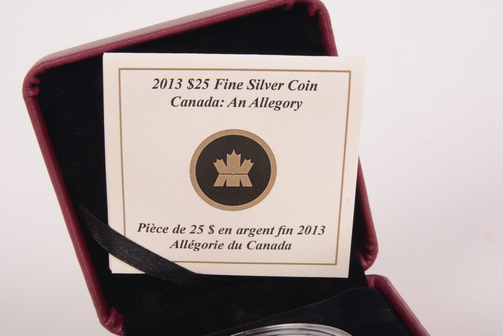 2013 Royal Canadian Mint "Canada: An Allegory" Silver Proof Coin