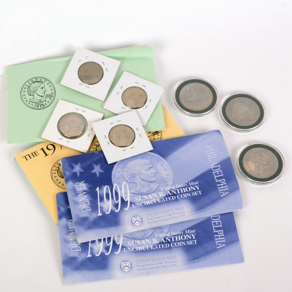 Collection of Susan B. Anthony and Eisenhower Dollar Coins