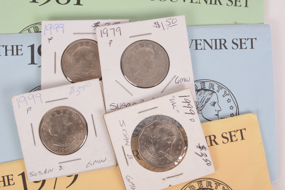 Collection of Susan B. Anthony and Eisenhower Dollar Coins