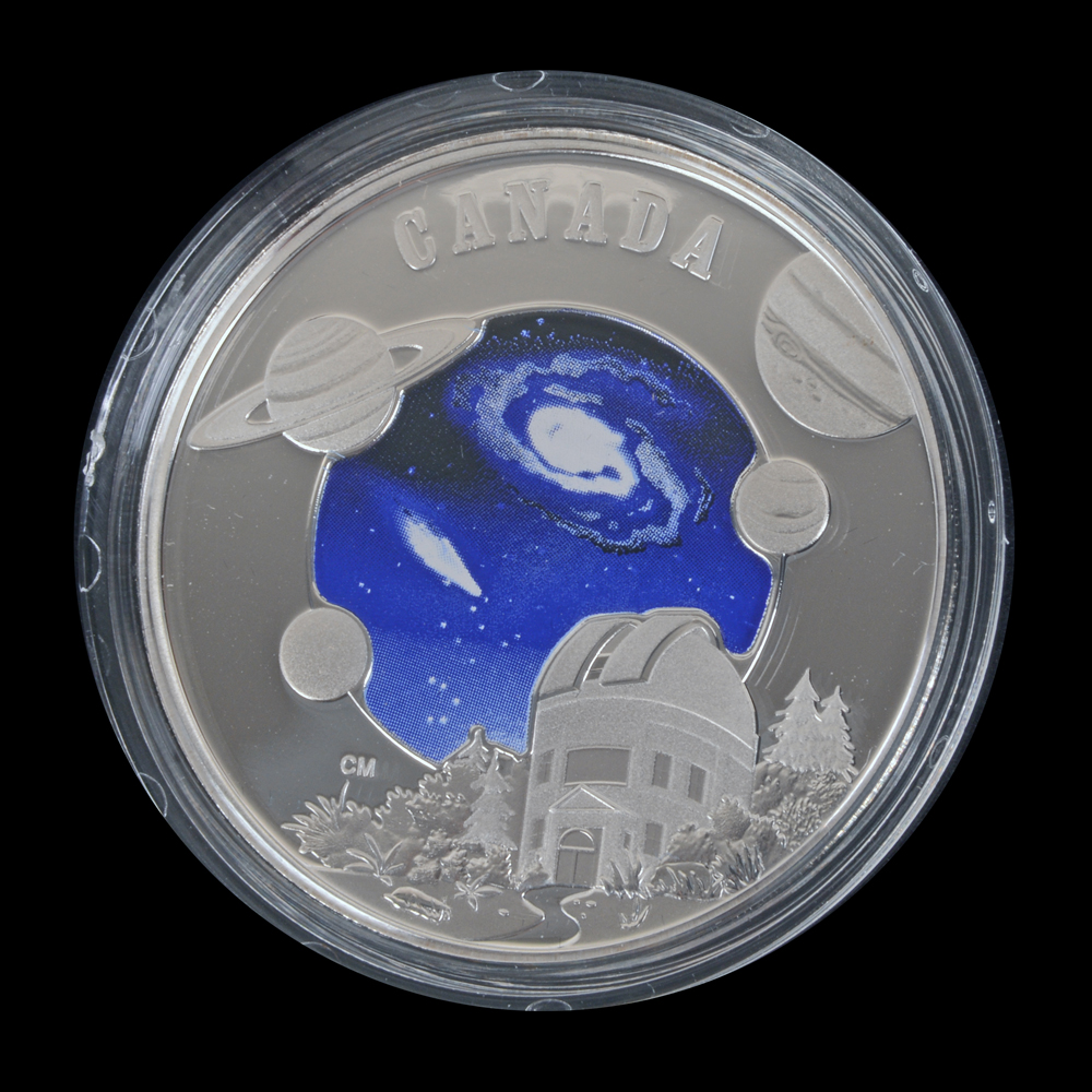 2009 Royal Canadian Mint "International Year of Astronomy" Colorized Silver Coin