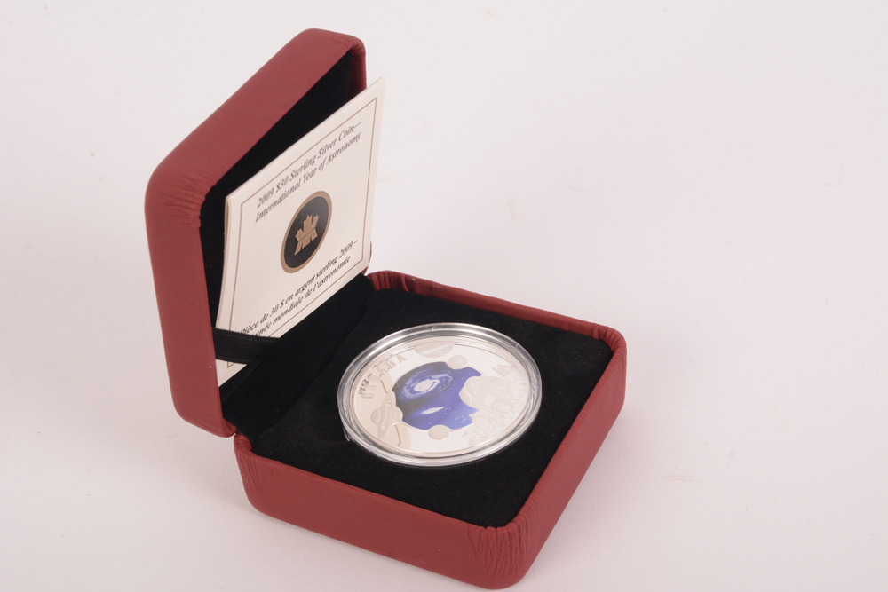 2009 Royal Canadian Mint "International Year of Astronomy" Colorized Silver Coin