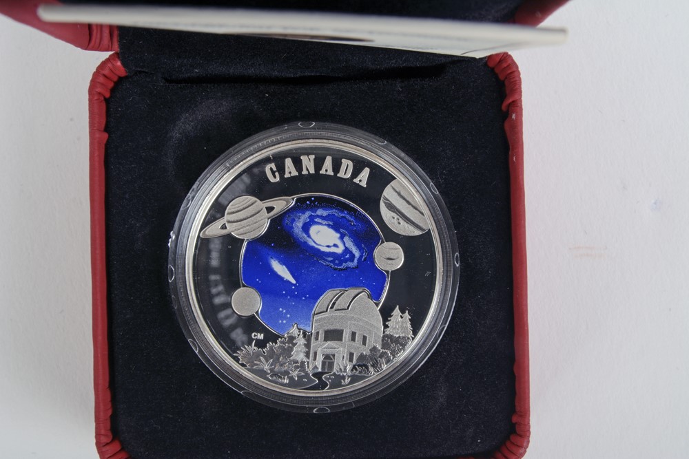 2009 Royal Canadian Mint "International Year of Astronomy" Colorized Silver Coin