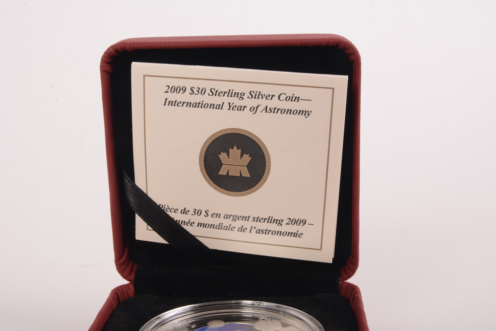 2009 Royal Canadian Mint "International Year of Astronomy" Colorized Silver Coin