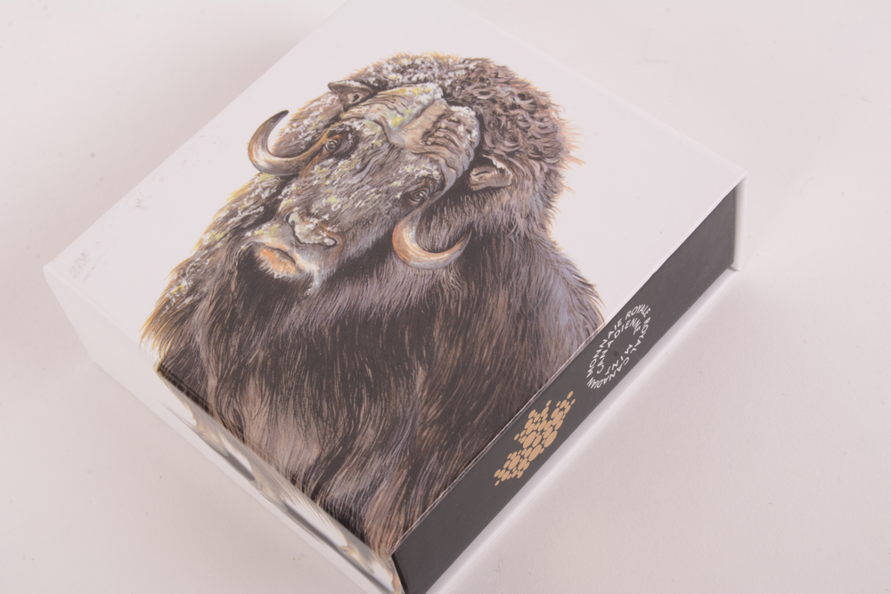 2015 Royal Canadian Mint "Muskox" $100 Matte Proof Silver Coin