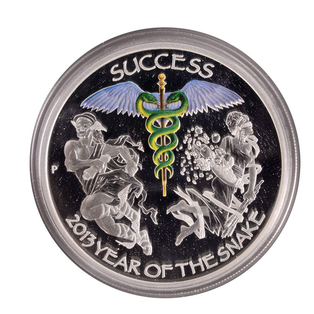2013 Perth Mint "Year of the Snake" Colorized Silver Proof Coin