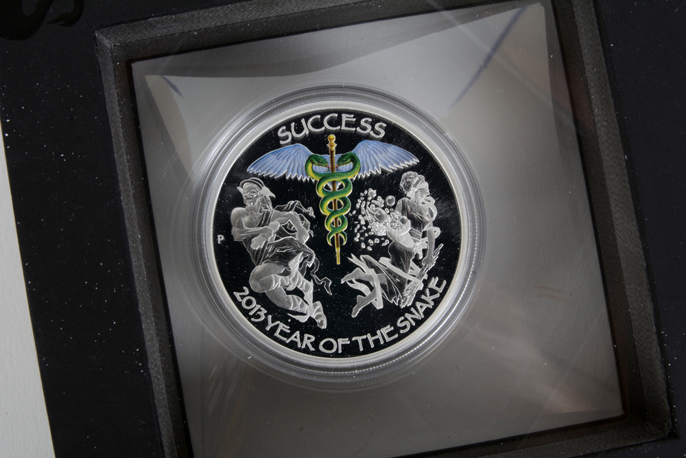2013 Perth Mint "Year of the Snake" Colorized Silver Proof Coin