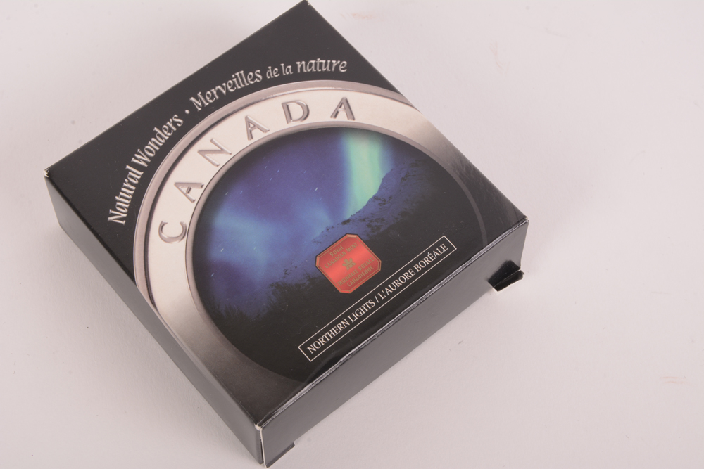 2004 Royal Canadian Mint  Northern Lights Holographic Silver Coin
