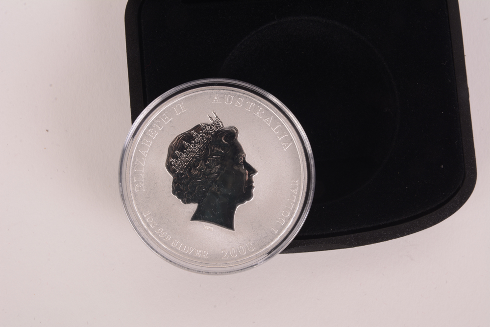 2008 Perth Mint "Year of the Mouse" Gold Gilded Silver Proof Coin