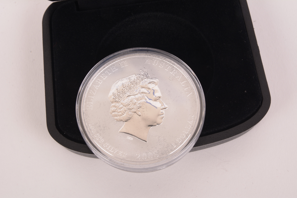 2008 Perth Mint "Year of the Mouse" Gold Gilded Silver Proof Coin