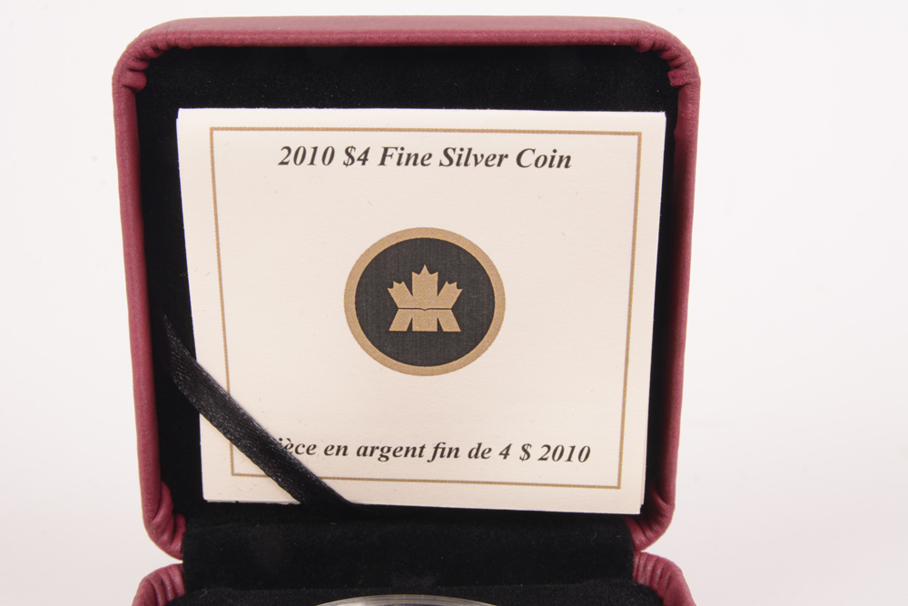 2010 Royal Canadian Mint Giants of Prehistory "Dromaeosaurus" Colorized Silver Coin