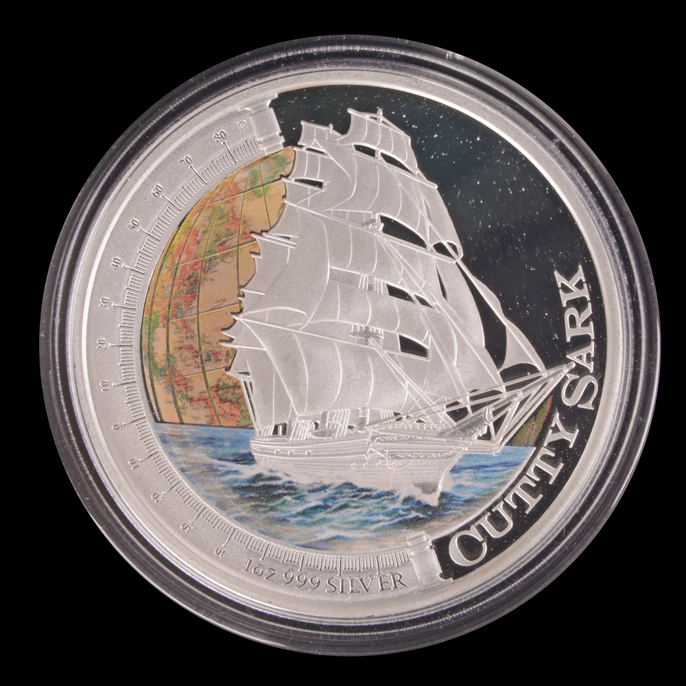 2011 Perth Mint Ships that Changed the World "Cutty Sark"  Colorized Silver Coin