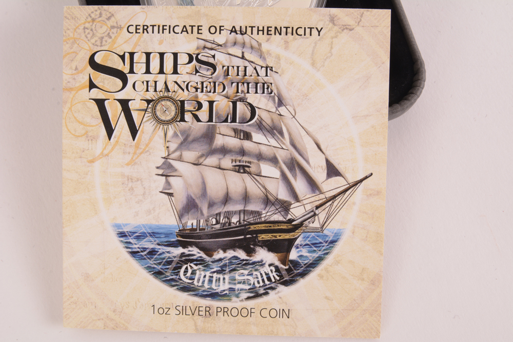 2011 Perth Mint Ships that Changed the World "Cutty Sark"  Colorized Silver Coin