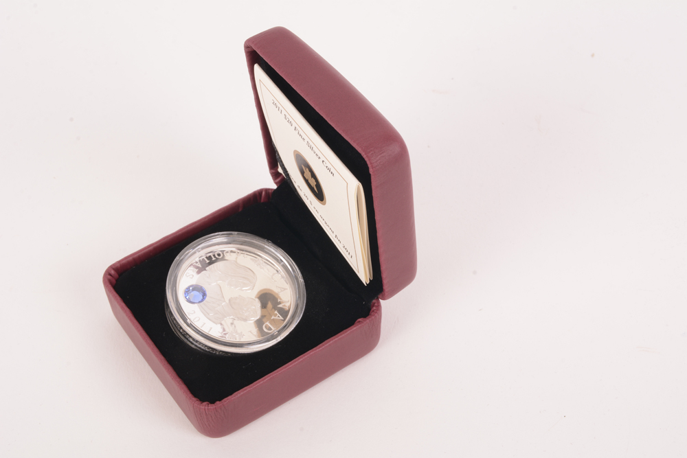 2011 Royal Canadian Mint "The Royal Wedding" Silver Proof Coin with Swarovski Crystal