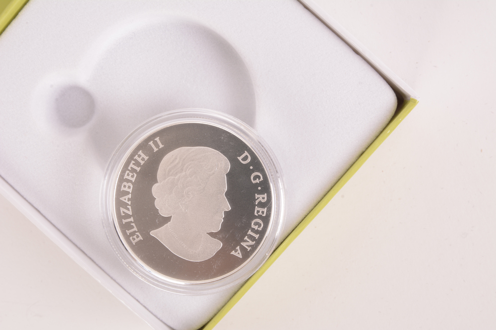 2015 Royal Canadian Mint "Horse" $100 Matte Proof Silver Coin