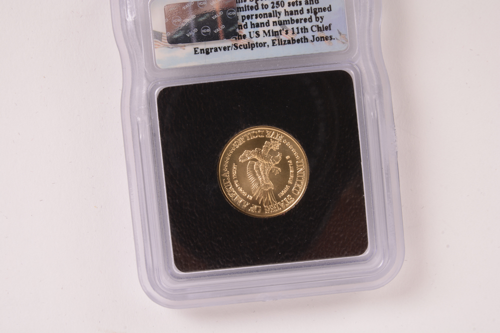 1986-W Statue of Liberty Five Dollar Gold Proof Signed by Engraver MS-69