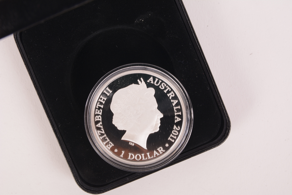 2011 Royal Australian Mint "Kangaroo at Sunset" Silver Proof Coin