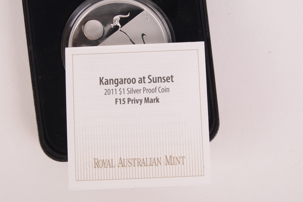 2011 Royal Australian Mint "Kangaroo at Sunset" Silver Proof Coin