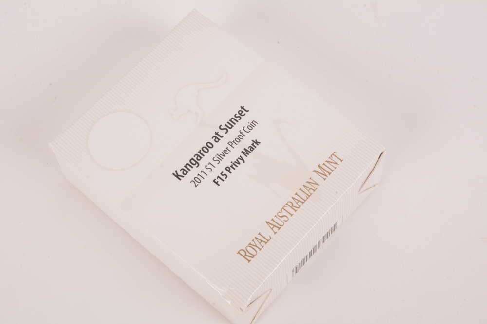 2011 Royal Australian Mint "Kangaroo at Sunset" Silver Proof Coin