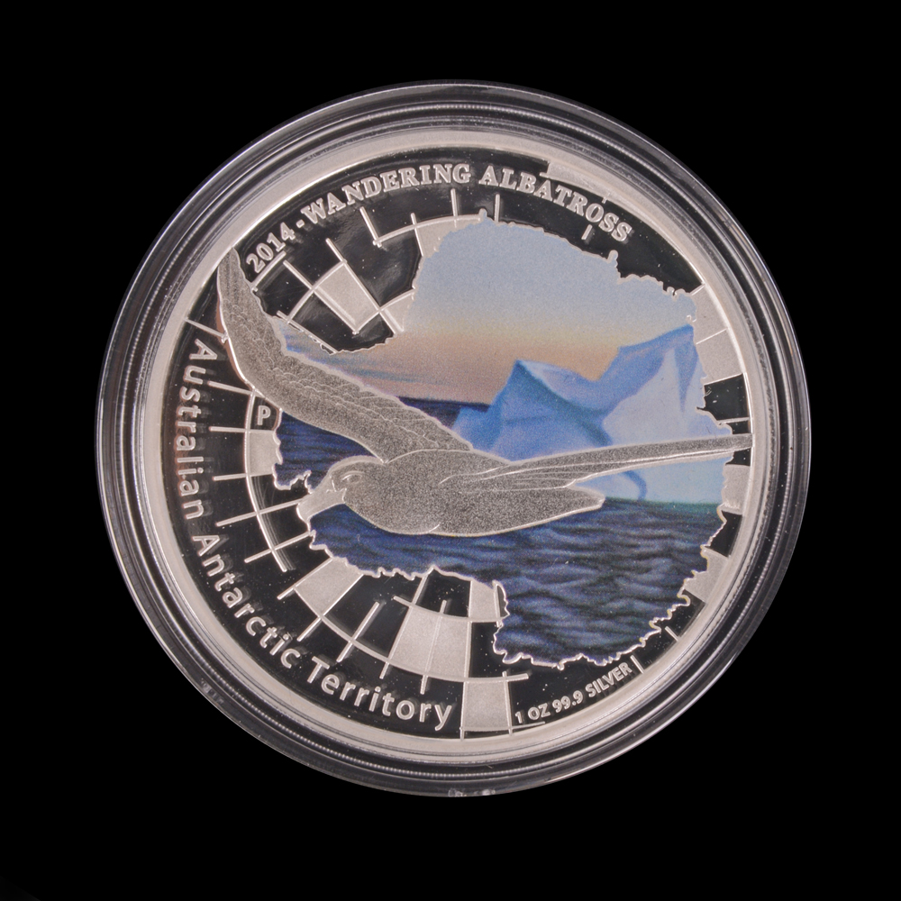 2014 Perth Mint "Wandering Albatross" Colorized Silver Proof Coin