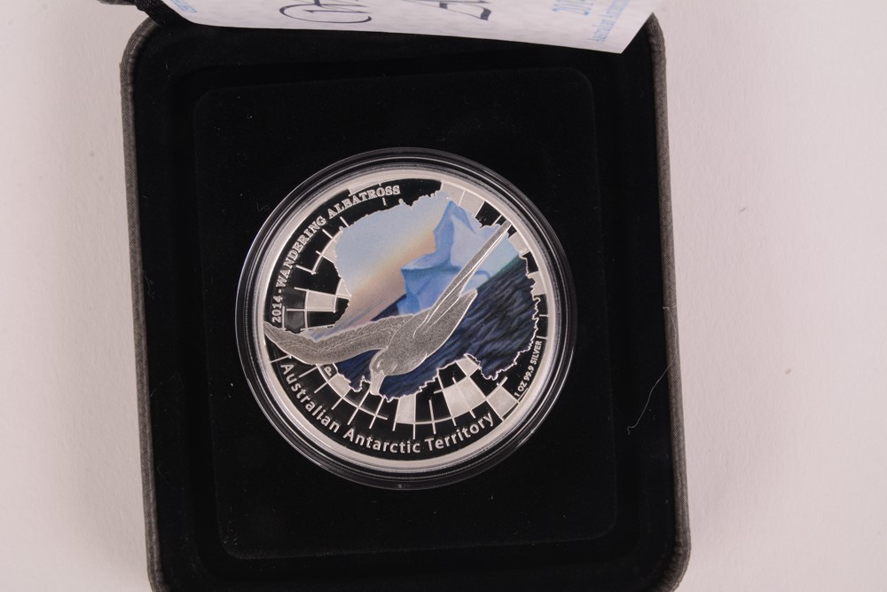 2014 Perth Mint "Wandering Albatross" Colorized Silver Proof Coin
